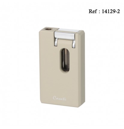 Caseti lighter jetflame Grey Beige matt with piercer