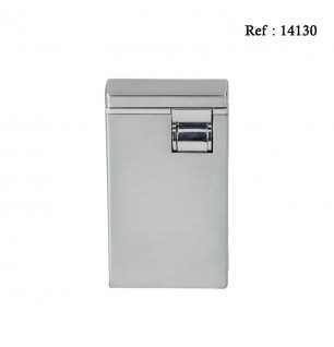 Winjet lighter double jet chrome brushed with piecer