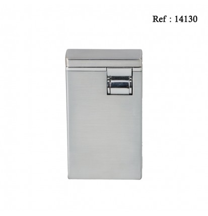 Winjet lighter double jet chrome brushed with piecer