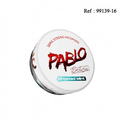Boite PABLO Exclusive Frosted Mint 50mg de 20 sachets de 12g
