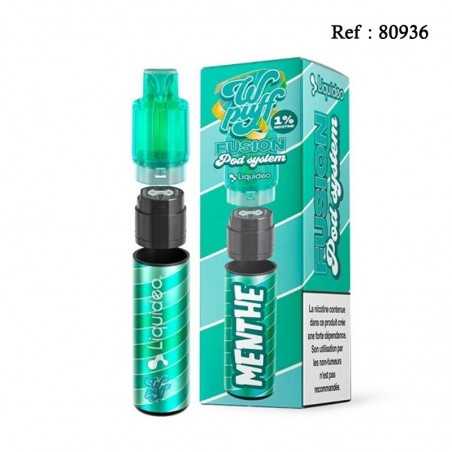 15K Wpuff Fusion Liquideo + recharge Menthe Fraiche 20mg/mL