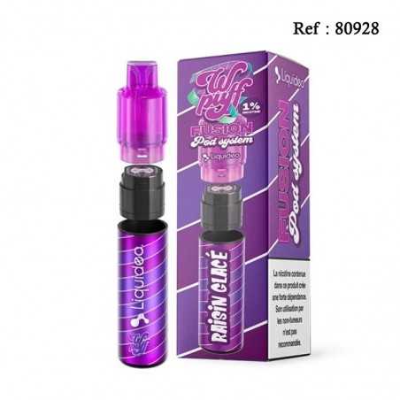 15K Wpuff Fusion Liquideo + recharge Raisin glacé 20mg/mL