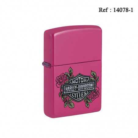 Briquet ZIPPO rose mat Harley Frequency