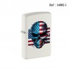 Briquet ZIPPO blanc Skull Flag