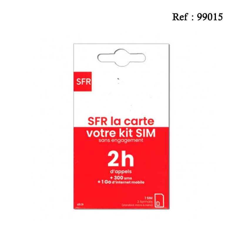 Carte SIM SFR sans engagement - 1Go + 2h d'appels + 300sms