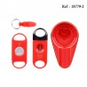 MYON cigar set Red astray, piercer and cigar cutters