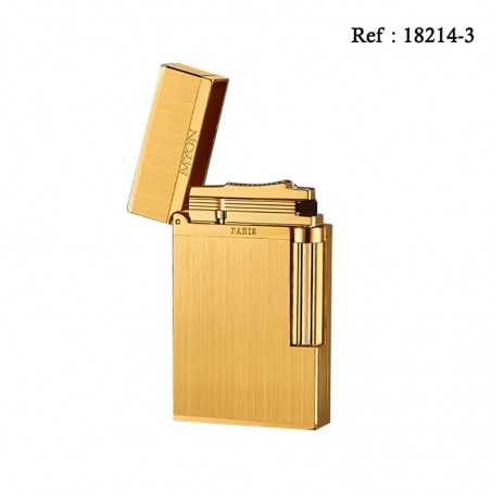 Briquet MYON Paris Pierre Doré Satin
