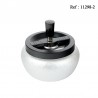 Cendrier poussoir Argent brillant Ø 13cm