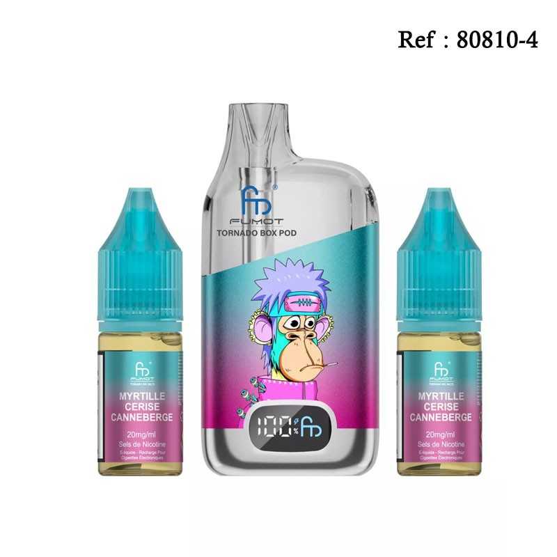 28K Myrtille Cerise Canneberge 20mg/mL Tornado Box Pod Fumot