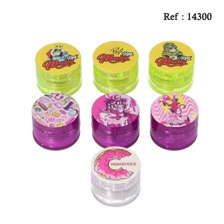 Grinder plastique Monkeyking, Ø 5 cm, 4 éléments, display de 12