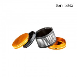 Metal grinder Gold/Black Ø 6 cm, 3 parts