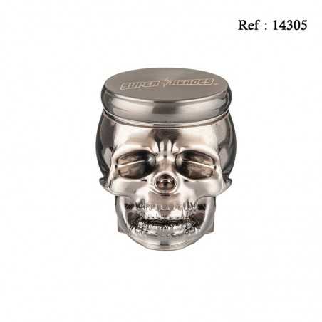 Grinder Tête de mort Gun métal Ø 5.5cm, 4 éléments