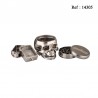 Skull Gun metal Grinder Ø 5.5cm,4 parts