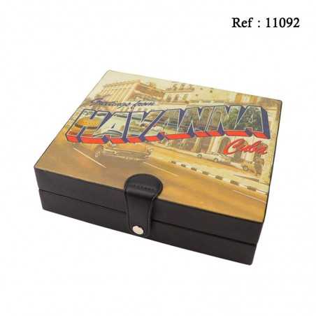 Havanna Cuba cigar humidor, 8-10 cigars, 225 x 197 x 60