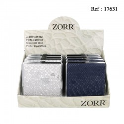 Leather 20-cigarette case, display of 8pcs