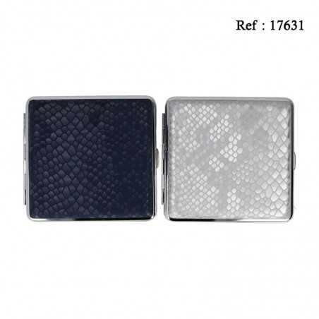 Leather 20-cigarette case, display of 8pcs