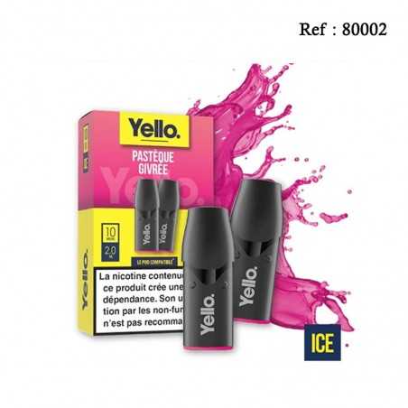 Pack 2 pods Pastèque Givrée 10mg/mL YELLO Pack 2 pods Pastèque Givrée 10mg/mL YELLO