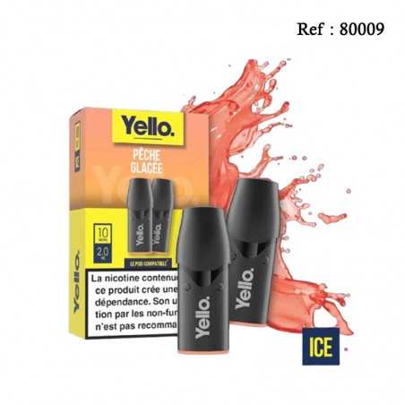 Pack of 2 Pêche glacée pods 10mg/mL YELLO