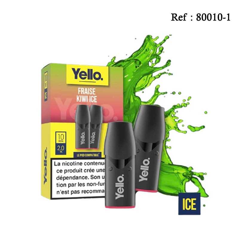 Pack 2 pods Fraise Kiwi 10mg/mL YELLO