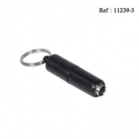 Black round cigar cutter with 2 blades, 10/12 mm
