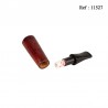 Cigarillo Holder briar wood Orange/black acrylic mouthpiece 11 mm