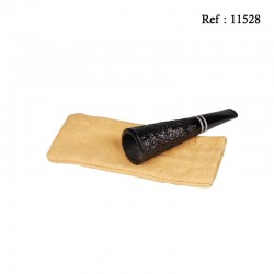 Fume cigare Bruyère Tromba rustique noir, 22mm