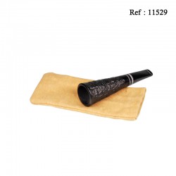 Cigar Holder briar wood Tromba rustic black, 24mm