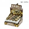 cigarette extinguisher Resin Skull open assorted, display of 24 pcs