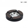 Cendrier à cigares rond Noyer mat 3 x 16cm