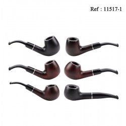 Pipes Jean Claude embout acrylique,semi matte, Lot de 6 assorties