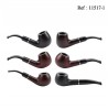 Pipes Jean Claude embout acrylique,semi matte, Lot de 6 assorties