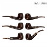 Pipe Jean Claude brown acrylic mouthpiece assort per 6 pcs