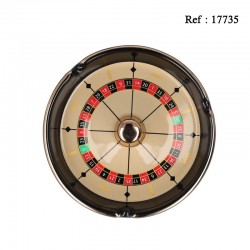 Cendrier Roulette Casino Noir