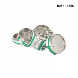 Metal grinder Beverage Cans Ø 4 cm, 4 parts, assorted per 6 pcs