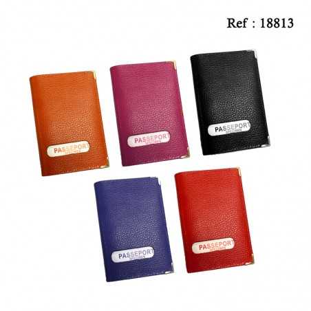 Leather passport protector, set of 5 pcs