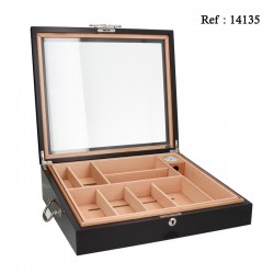 Humidor Black Matte 450 x 400 x 120 mm with window