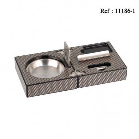 Carbone cigar set with ashtray, cigar cutter & punch