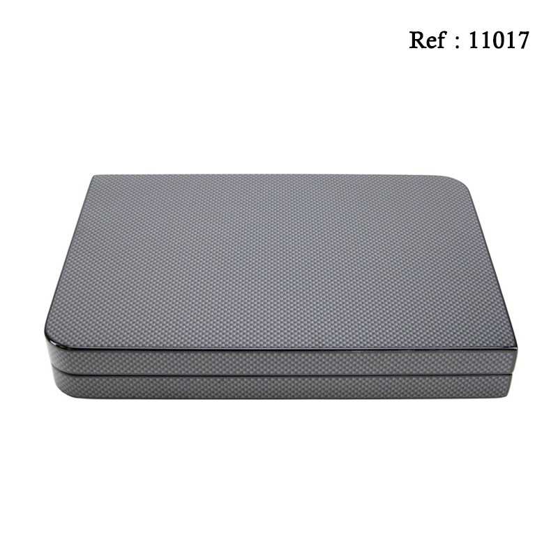 humidor carbon finish shiny for 10 cigars
