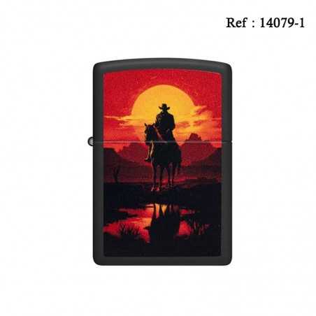 Briquet ZIPPO Noir mat Western