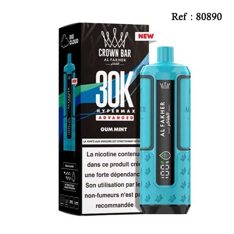 30K HyperMax Advanced Gum Mint 20mgml Crown Bar Al Fakher