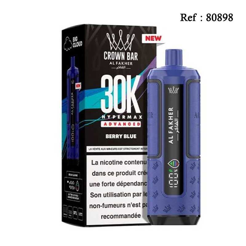 30K HyperMax Advanced Berry Blue 20mgml Crown Bar Al Fakher