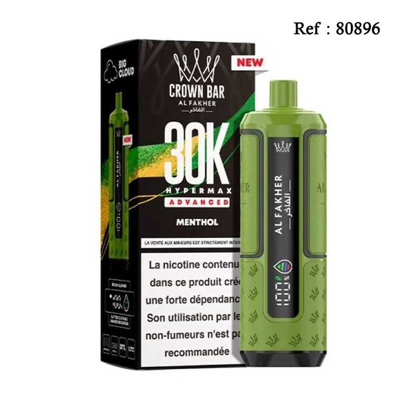 30K HyperMax Advanced Menthol 20mgml Crown Bar Al Fakher