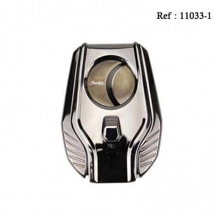 Gun/Black double blade cigar cutter, 25 mm cutter