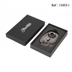 Gun/Black double blade cigar cutter, 25 mm cutter