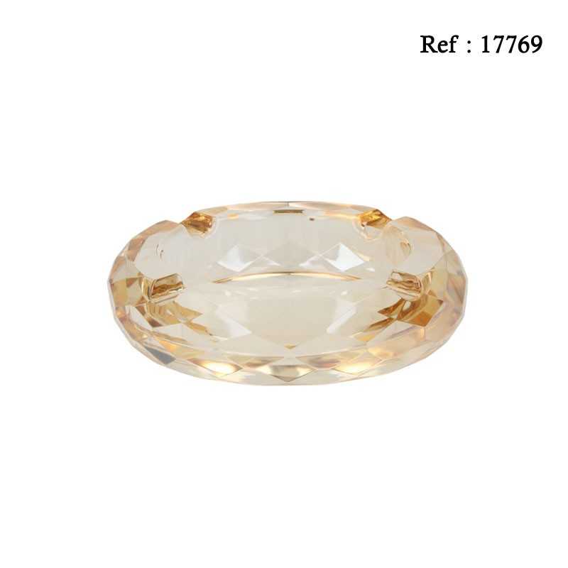 Cendrier Cristal Or 10 cm