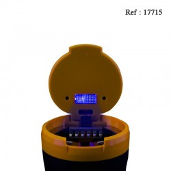 Cendrier de voiture avec LED coloris ass., display de 6