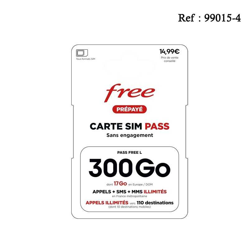 Carte SIM prépayée FREE 300Go