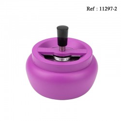 Cendrier poussoir Violet Mat Ø 13 cm