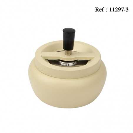 Cendrier poussoir Beige Mat Ø 13 cm