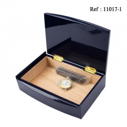 Humidor dark blue glossy for 10 cigars 220 x 140 x 54